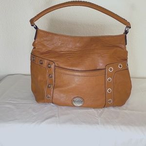 Dana Buchman cognac hobo purse